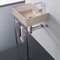 Small Modern Console Sink, Travertine Style Sink, 24